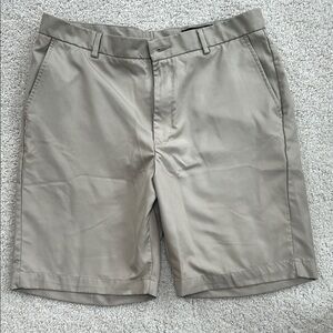 Like new Greg Norman Collection Tan Flat Front Shorts, 36
